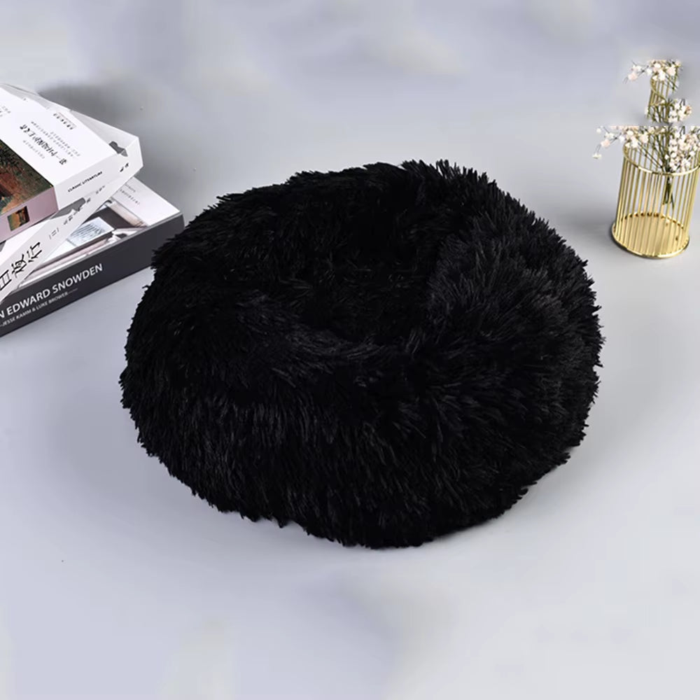 Letto Rotondo di Lusso in Pile per Animali - Sacco a Pelo Accogliente per l'Inverno per Cani e Gatti, Taglia Grande